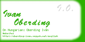 ivan oberding business card